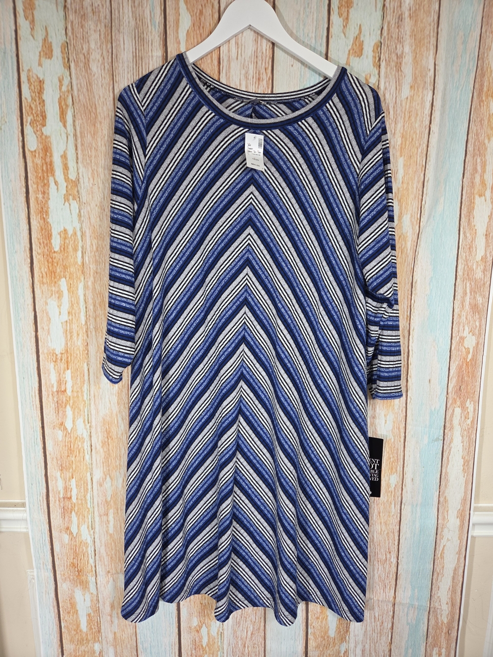 Avenue Blue Striped Women’s A-Line Dress. Size 18/20